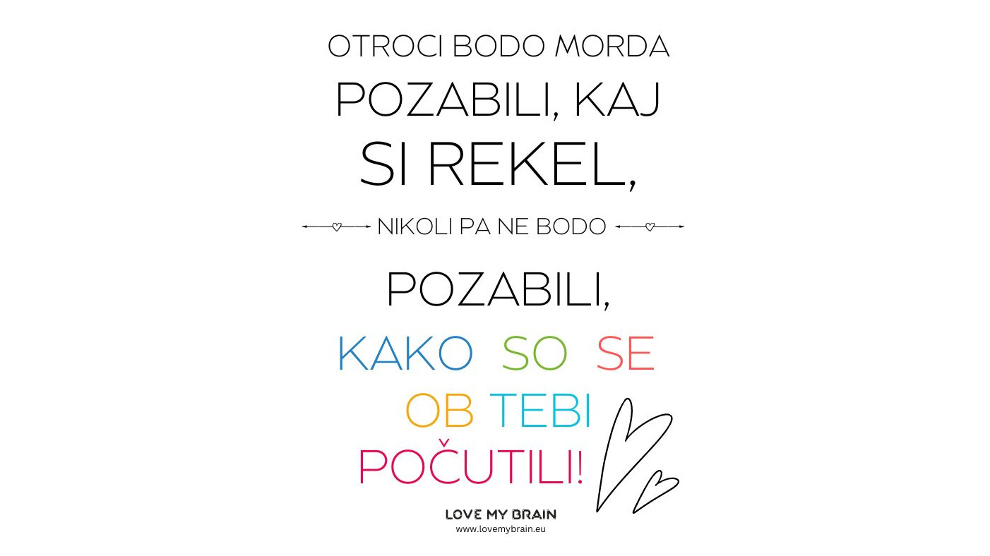 Otroci bodo morda pozabili