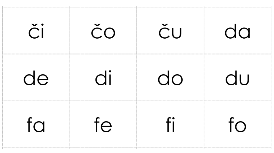 Zlogi - male tiskane črke