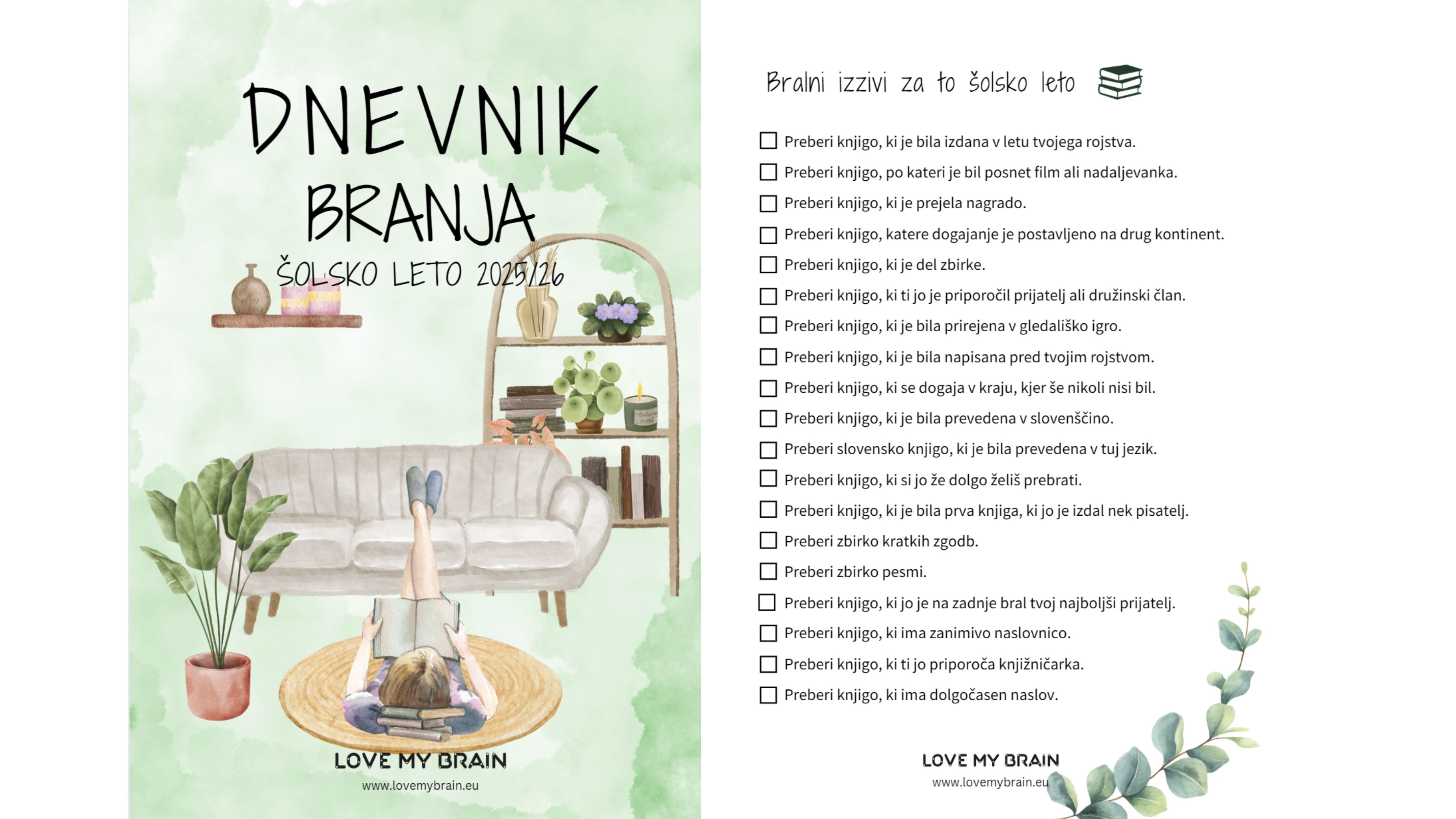 Dnevnik branja za šolsko leto 2025/26
